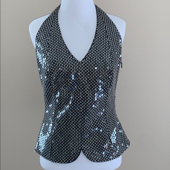 Vintage Escada Halter Top Size 6 Silk Polka Dot - Picture 1 of 5